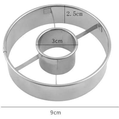 Zilver Goud Roestvrij Staal Donutvorm Donut Desserts Broodsnijder Maker Taartdecoratie Gereedschap Keuken Thuis Bakbenodigdheden gray