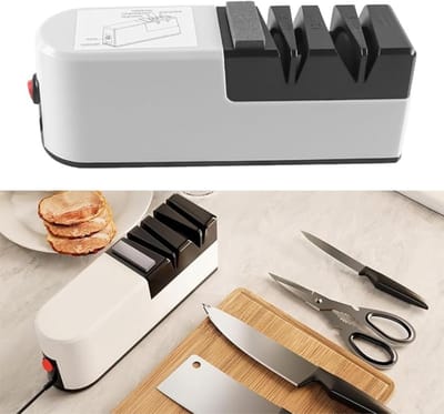 Core® Elektrische messenslijper - Messenslijper - Messenslijpers - Messenslijper elektrisch - Wit ‎28cm x 17cm x 8 cm; 390 g