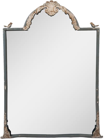 Clayre & Eef Spiegel 60x3x91 cm Blauw Metaal