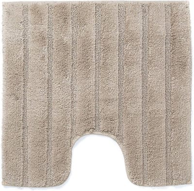 Casilin WC-mat Antislip California - 59x59cm - Met Uitsparing - Vierkante Badmat - Waterabsorberend - Wasbaar en Sneldrogend - 100% Katoen - Sand, Bruin