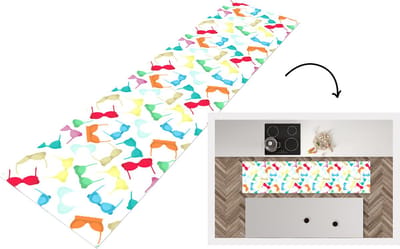 Keukenloper - Loper keuken - Bh - Regenboog - Vrouwen - Patroon - 200x50 cm - Keukenloper vinyl