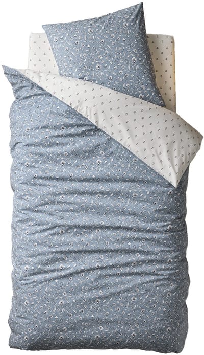 Vertbaudet Kinderhoeslaken INDIA BLUE met gerecycled katoen