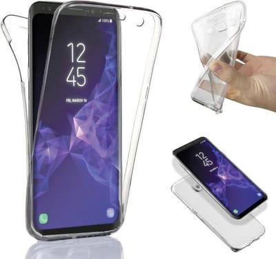 Hoesje geschikt voor Samsung Galaxy S9 - Siliconen TPU Case + Screenprotector Transparant Cover - (0.5mm)