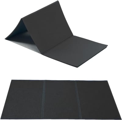 Drievoudig opvouwbare fitnessmat voor yoga, pilates en kamperen – Zwart