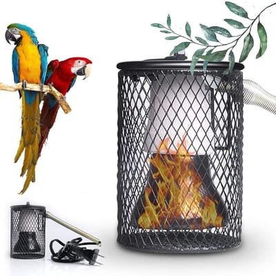 Daity 1 Pack - Keramische verwarmingslamp voor papegaaien - keramische verwarmingslamp voor reptielen - verwarmingslamp voor kippenhok met bijtbestendige bescherming en veiligheidslampenkap (voor 75W 50mm keramische lamp)