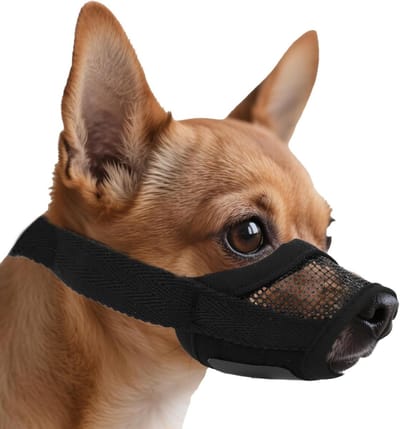 Zachte Gaas Muilkorf voor Kleine Honden - Ademend en Verstelbaar - Anti-Bijten en Anti-Barken