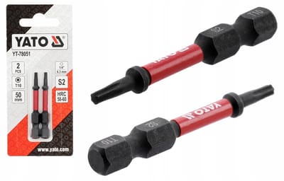 Yato Slagmoeren Bits Torx T10 1/4" 50mm - 2 Stuks