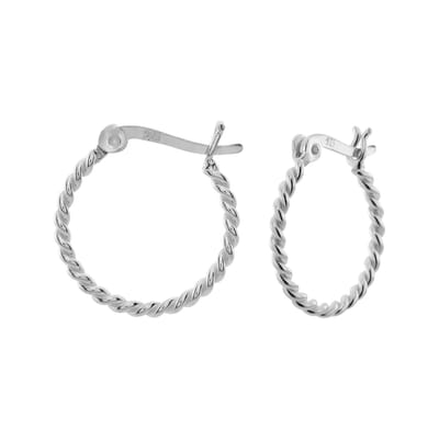 WeLoveSilver - zilveren oorringen - 925 zilver - grof gedraaid