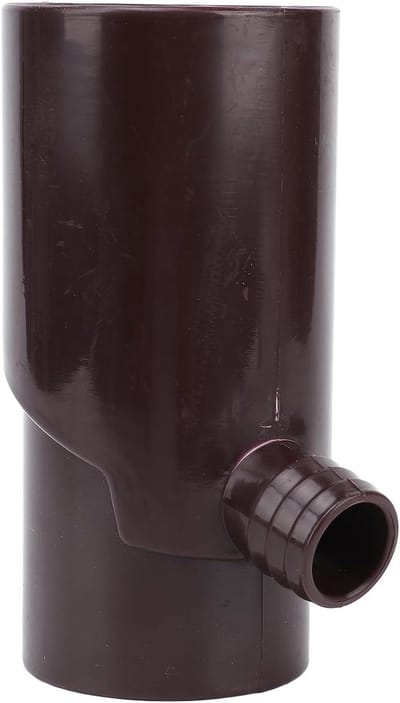 Regenwateropvangsysteem - Regenpijpomleider Omleider - Water Opvangen - Ronde Omleiding 8 Cm - 19 x 13 x 11 cm - Bruin