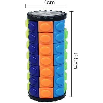 Casse-tête coulissant cylindrique à 7 niveaux en 3D, jouet éducatif pour enfants, tour magique sensorielle et anti-stress.