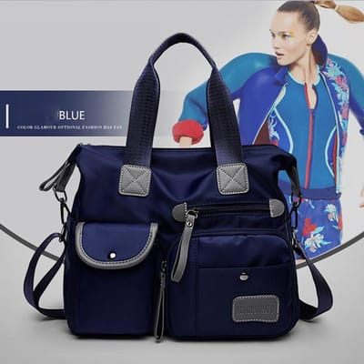 Multifunctionele Casual Handtassen voor Vrouwen Grote Capaciteit Messenger Tote Nylon Crossbody Tassen Schoudertas Totes donkerblauwe kleur