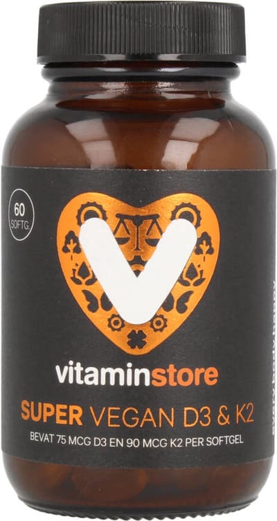 Vitaminstore - Super vegan D3 & K2 - 60 Vegi Softgels