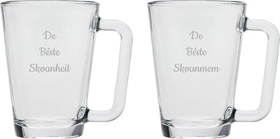 Gegraveerde theeglas 26cl De Bêste Skoanheit- De Bêste Skoanmem