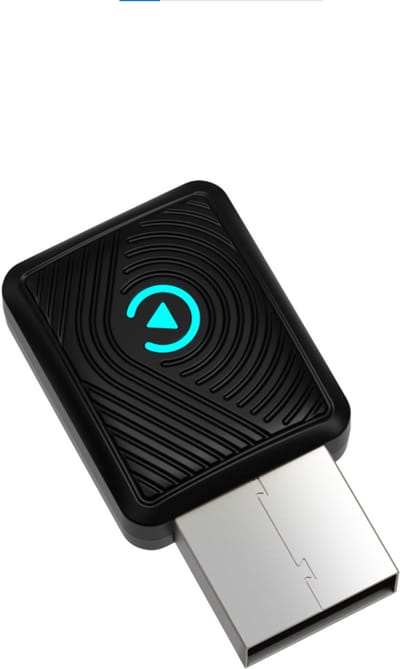 Geschikt voor Apple CarPlay – Draadloze Adapter – 2-in-1 Draadloze CarPlay & Android Auto-adapter – WLAN 6 GHz – Automatische Herverbinding – Geschikt voor iPhone iOS 10+ & Android 11+ – voor Auto's vanaf 2016