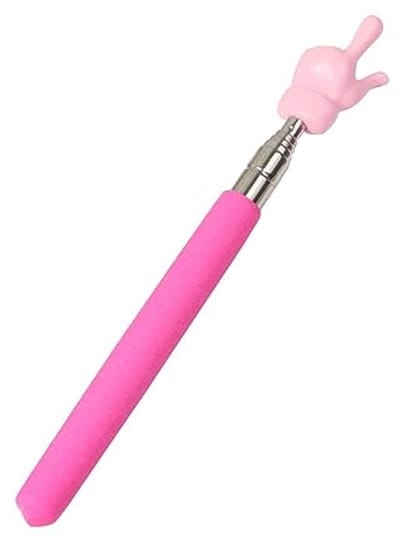 Leraar Pointer Sticks Ver, Pointer voor Klaslokaal, Telescopische Hand Pointer, Intrekbare Klaslokaal Pointer Vingers voor Basisschool Kleuterschool, Leraar, Klaslokaal Benodigdheden (1 STKS, Roze)