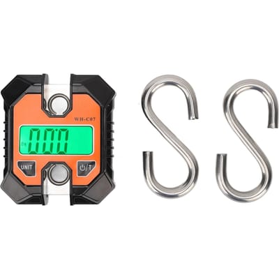 Digitale Visweegschaal Multifunctioneel 0,2 kg tot 100 kg Draagbare Elektronische Haakweegschaal met LCD met Achtergrondverlichting gray