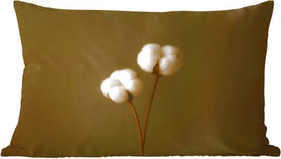 Sierkussens - Kussentjes Woonkamer - 60x40 cm - Takken - Katoen - Wit - Bollen