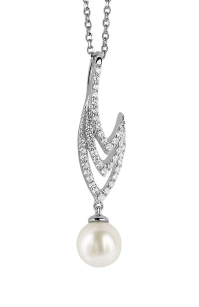 Orphelia Hanger + Ketting Sweetwater Pearl Zirconium ZH-4792