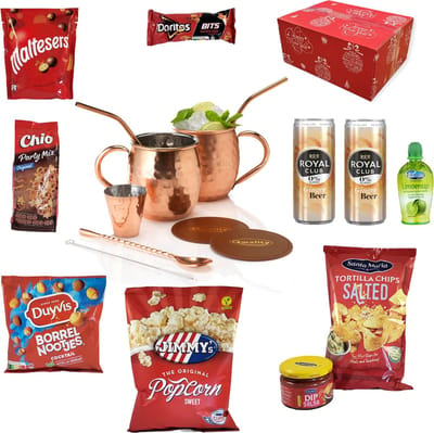 Kerstpakket 2026 – Moscow Mule Set - Origineel Kerst Pakket – Unieke Kerstpakketten – Christmas Present – Kerstcadeau voor hem haar collega man vrouw - Qwality