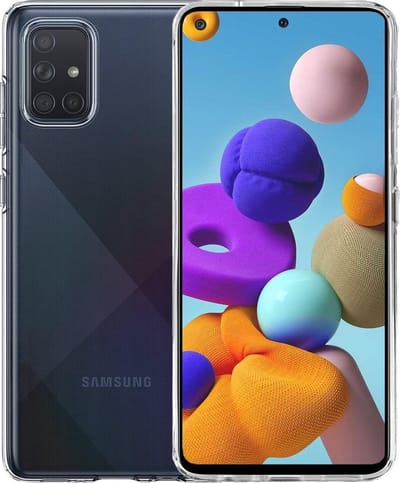 Hoesje - Geschikt voor Samsung Galaxy A51 - Sterk & Shockproof - Hoes Cover - Siliconen Case - Telefoonhoesjes - Transparant