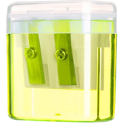 Taille-crayons, taille-crayon manuel avec couvercle, taille-crayon portatif pour crayons de couleur, taille-crayon portable pour enfants jaune