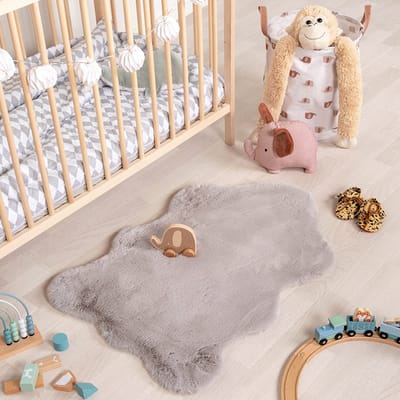 Little Olly Kindervloerkleed - Huggy Schaap Grijs - 55x80cm