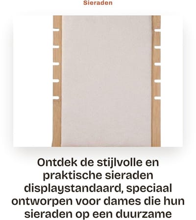 Dailygoods- Sieradenstandaard duurzaam - Sieraden organizer - Sieradenrek - Armband houder - Ringenhouder - Draagbaar - Sieradenhouder
