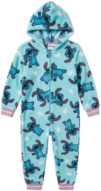 Lilo & Stitch Onesie - Maat 122/128 - Polyester - Pyjama - Blauw