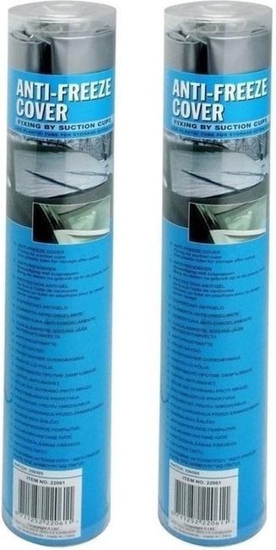 2x Auto zonneschermen/anti vorst dekens 340 x 60 x 60 cm - Zonneschermen anti vriesscherm raamdeken