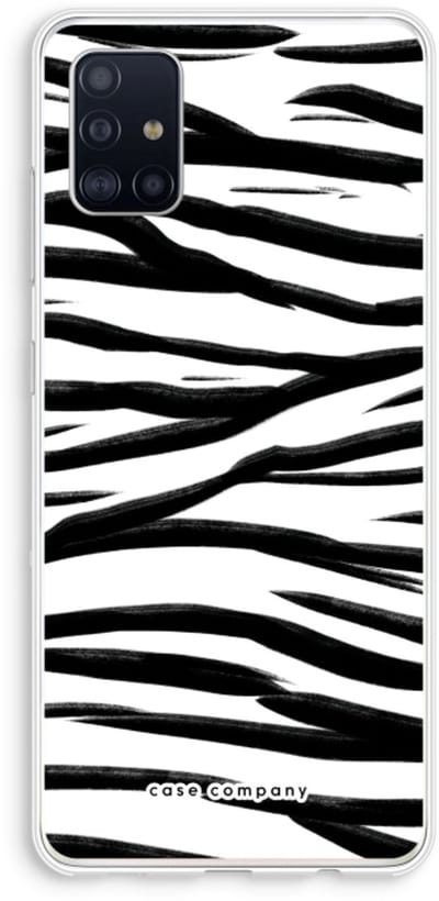 Case Company® - Hoesje geschikt voor Samsung Galaxy A51 4G hoesje - Zebra pattern - Soft Cover Telefoonhoesje - Bescherming aan alle Kanten en Schermrand
