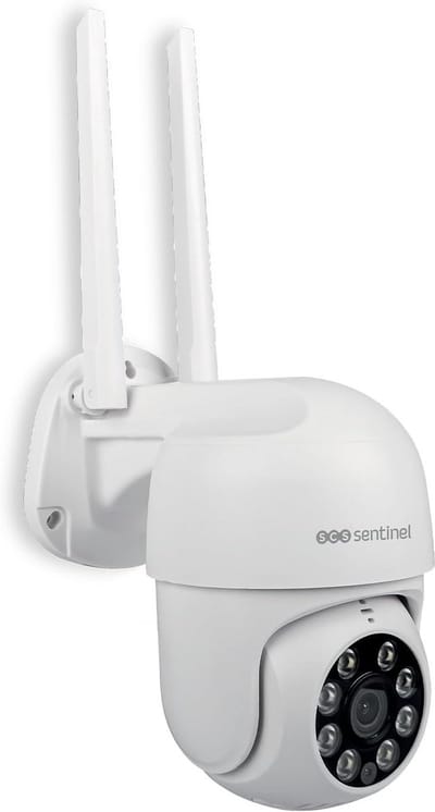 Beveiligingscamera Buiten - Draaibare Camera - Optimaal Veilig - Full HD Nachtzicht - 0.7 Kilogram - Zwart