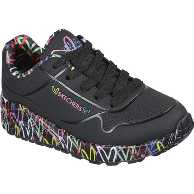 Skechers Uno Lite 314976L-BKMT, voor meisje, Zwart, Sneakers,Sportschoenen, maat: 39,5