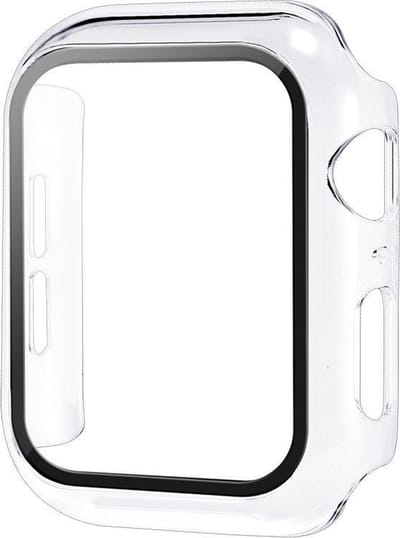 Hoesje geschikt voor Apple Watch 40MM - Hardcase - Screenprotector - Kunststof - Transparant