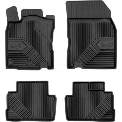 Frogum No.77 Luxe Rubberen Automatten Set - Geschikt voor NISSAN QASHQAI II (2013-2021) - 4-delig - Perfecte Pasvorm - Geurloos TPE - 4 cm Hoge Rand - Zwart