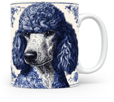 Mok Poodle Beker voor koffie of tas voor thee, cadeau voor dierenliefhebbers, moeder, vader, collega, vriend, vriendin, kantoor, opa, oma, hond, kerst, sinterklaas, verjaardag