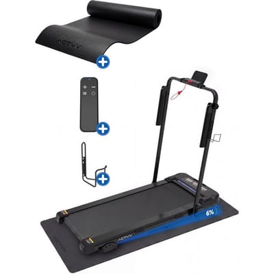 ACTYV Loopband Inklapbaar 1-12km/u met 6% Hellingsfunctie - Inclusief Smeerolie, Beschermmat - Hardloopband - Treadmill - Wandelband - Walking pad - Voor Thuis - Elektrisch - Opvouwbaar V3