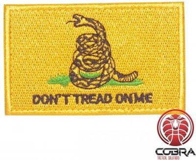 Don't tread on me gele militaire geborduurde patch embleem met velcro