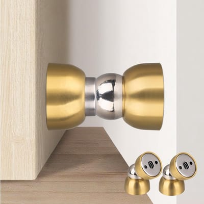 Magnetische Deurstopper - Deurhouder - Deuren Open Houden - Sterke Magneet - 2 Stuks - Goud