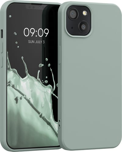 kwmobile telefoonhoesje geschikt voor Apple iPhone 13 - Hoesje voor smartphone - Back cover in grijsgroen