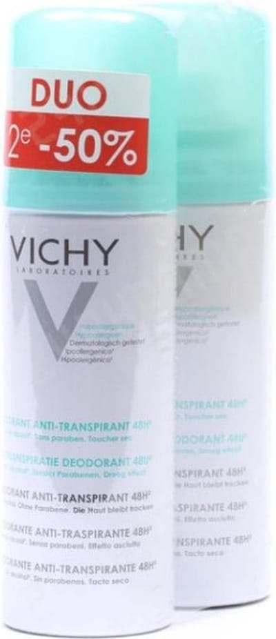 Vichy Deo Anti-Transpirant 48u Aerosol Duopack 2de -50% - 2 x 125ml