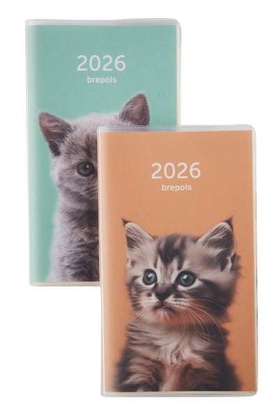 Brepols agenda 2026 - INTERPLAN [0.736] - AMICI + ABC - 1 week op 2 pagina's - Weekoverzicht - Gespiraleerd - Groen - 9 x 16 cm