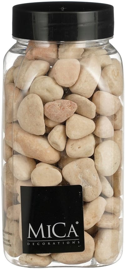Beige Decoratie steentjes 650ml - Mica Decorations