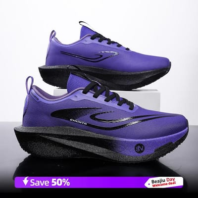 Hardloopschoenen Mannen Koolstofplaat Specialiteit Marathon Sport Ademend Lichtgewicht Dames Comfortabel Antislip Vrijetijdssneakers 38 grijze kleur