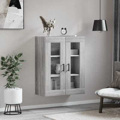 vidaXL - Wandkast - 69,5x34x90 - cm - grijs - sonoma - eikenkleurig