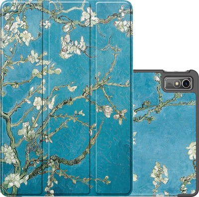 Hoes - Geschikt voor Lenovo Tab M10 5G - Dun & Stevig - Trifold Bookcase - Hard Cover - Hardcover Book Case - Tablet Hoesje - Bloesem