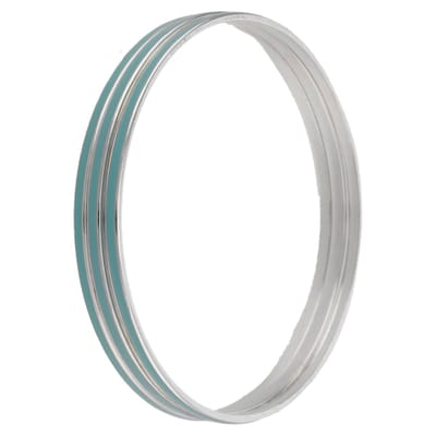 Behave - Set armbanden zilverkleur turquoise accent - Zomers - Casual