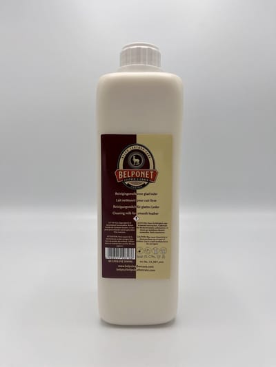 BELPONET 500ml - Allround Lederreiniger - voor glad leder - Natuurlijke basis - lederen handtassen, sofa's, schoenen, autozetels, jassen, etc.