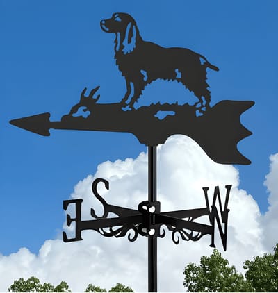 Metalen Windspinner met Dierenmotief - Smeedijzeren Tuin Decoratie voor Buiten - Ornament voor Daktuinen & Binnenplaatsen-Schotse herdershond-Belle‘s product-Belle's product