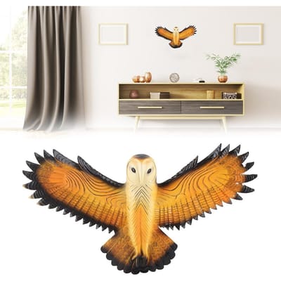 Uil Wandsculpturen Wandhanger Ornament Hars Dierensculptuur Beste Cadeau Voor Vriend Familie gray