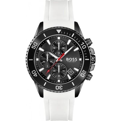 Hugo Boss 1513966 Admiral Zwart Chronograaf Herenhorloge 45mm wit